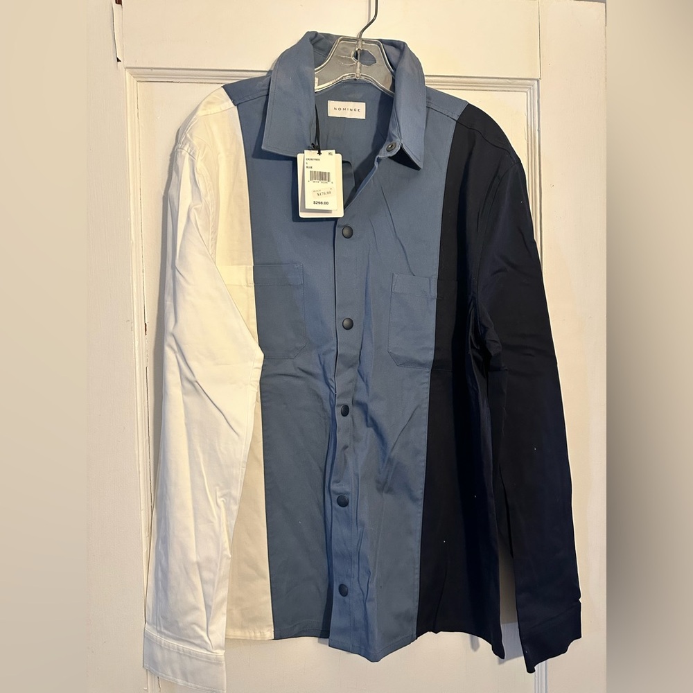 New w tags- Men's Colorblock Casual Button Down